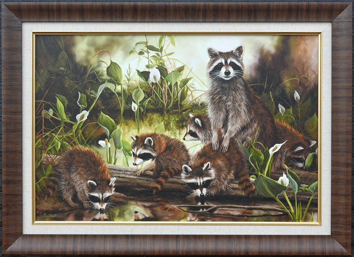 Raccoon Painting good Ethically Created by REAL Rescued Raccoons, Unusual Artwork, Raccoon Art, Unique Painting by Raccoons, Oddities Artwork